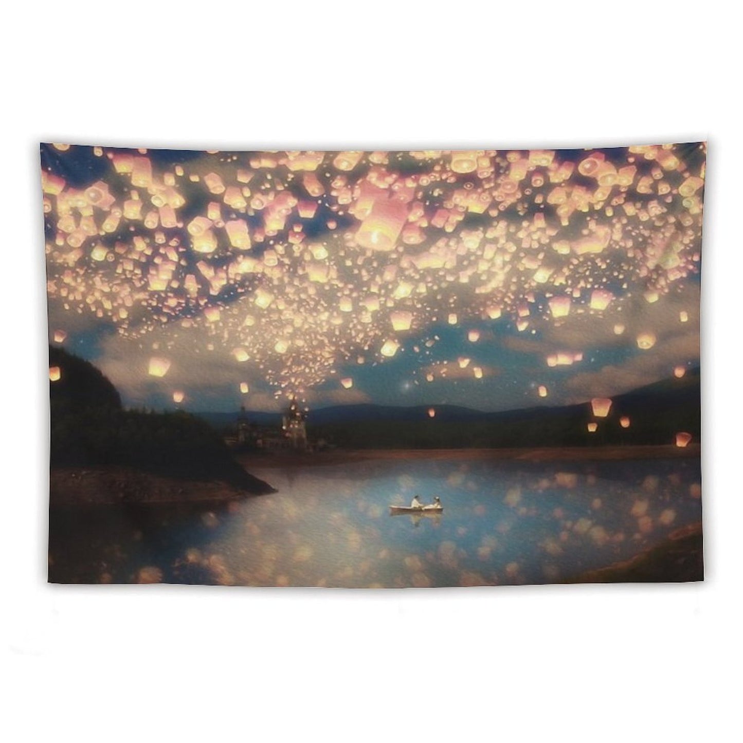 Wish Lanterns for Love Tapestry