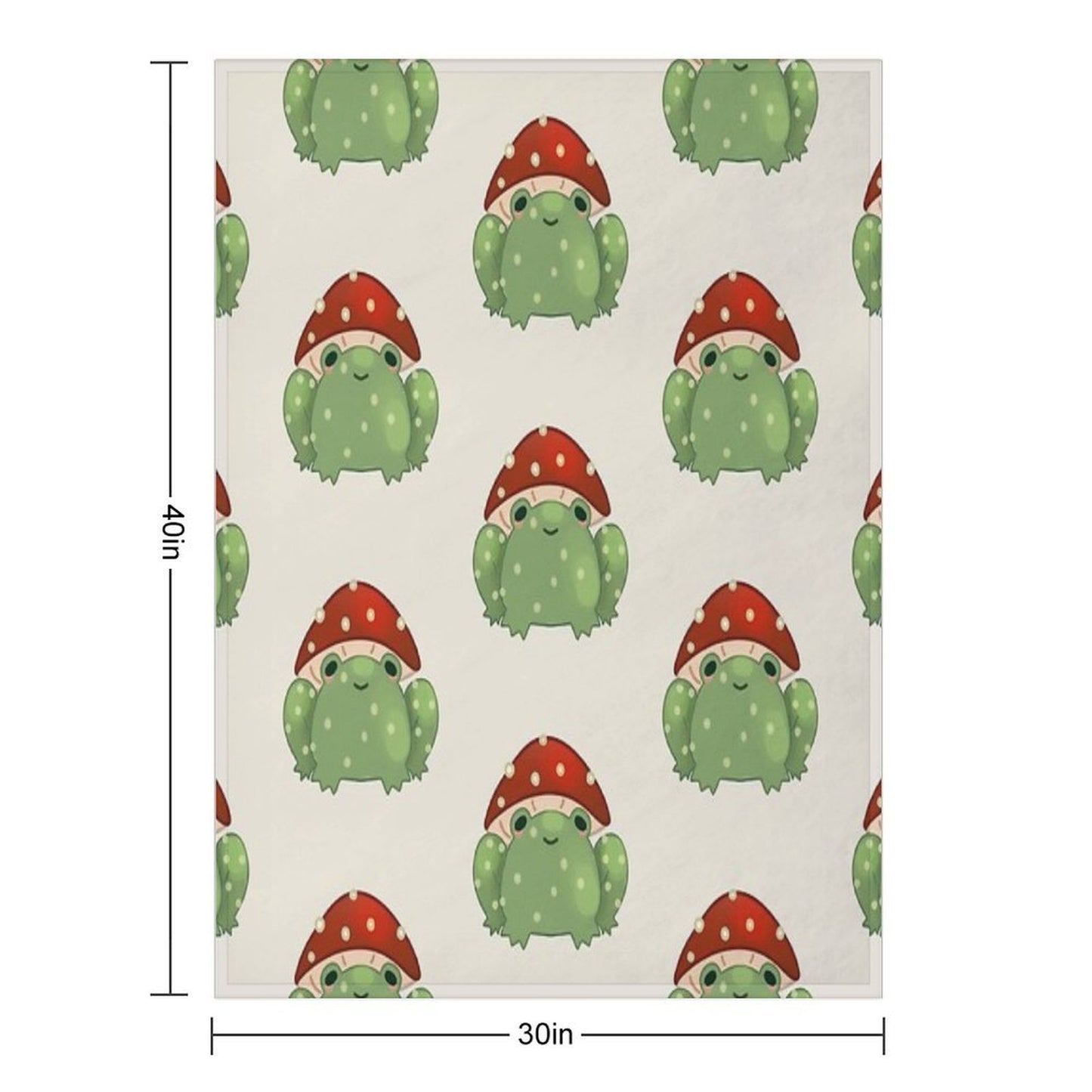 Mushroom Frog Throw Blanket