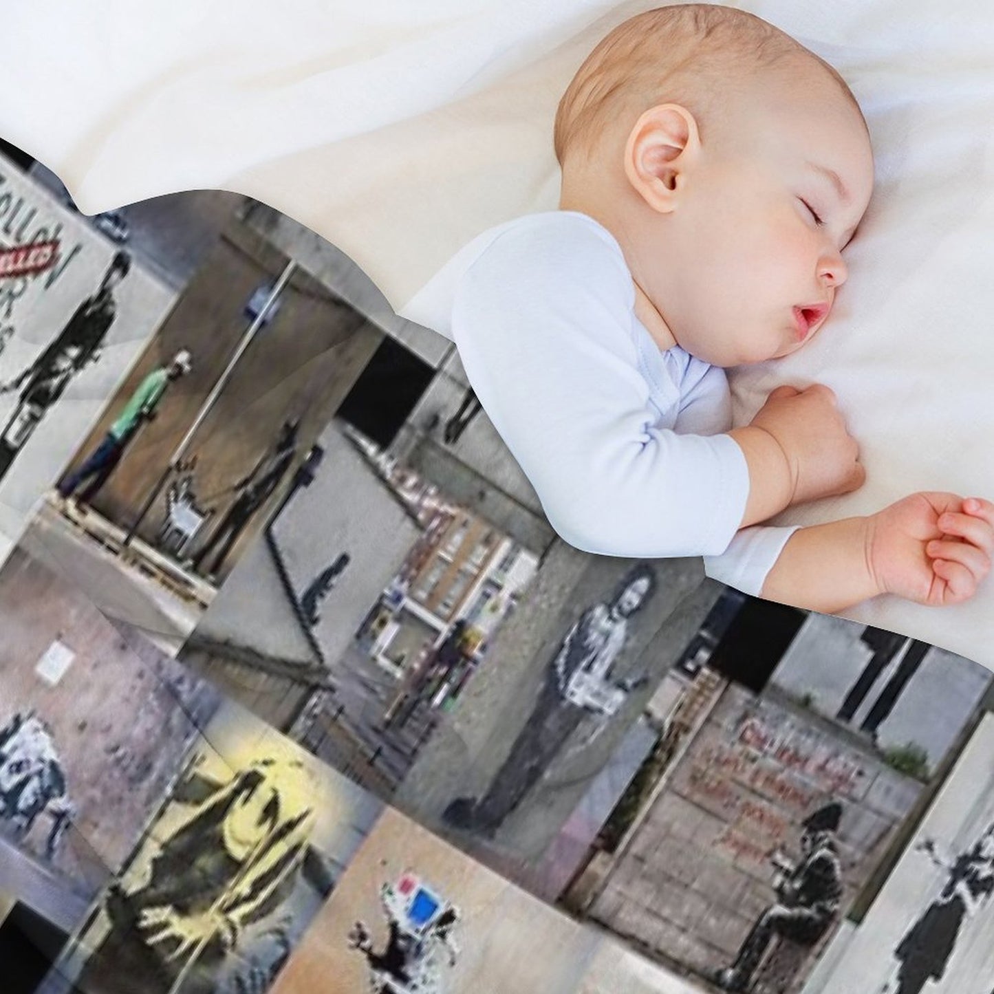 Banksy Throw Blanket