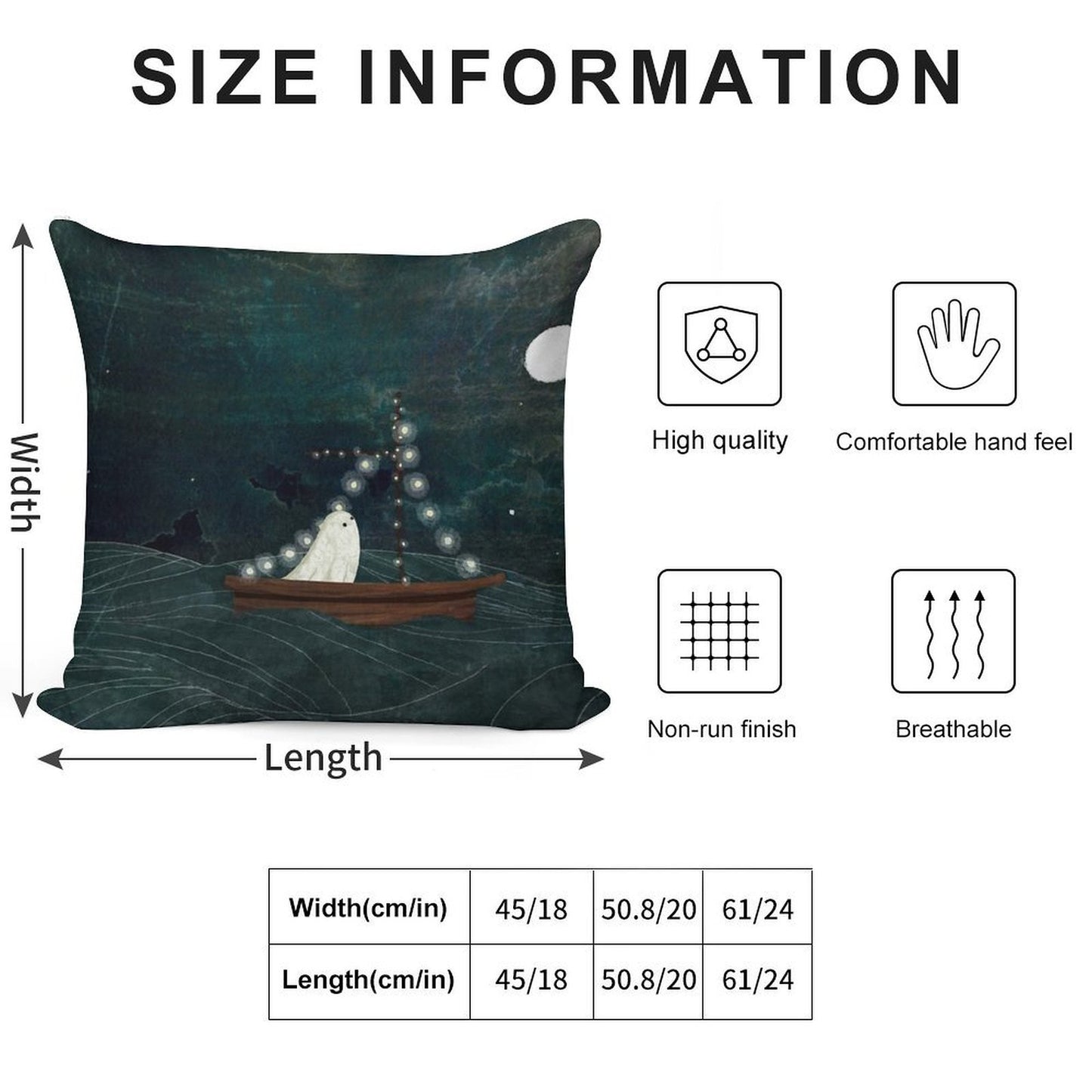 Ghost Boat Ride Soft Bedroom Essential Throw Pillow