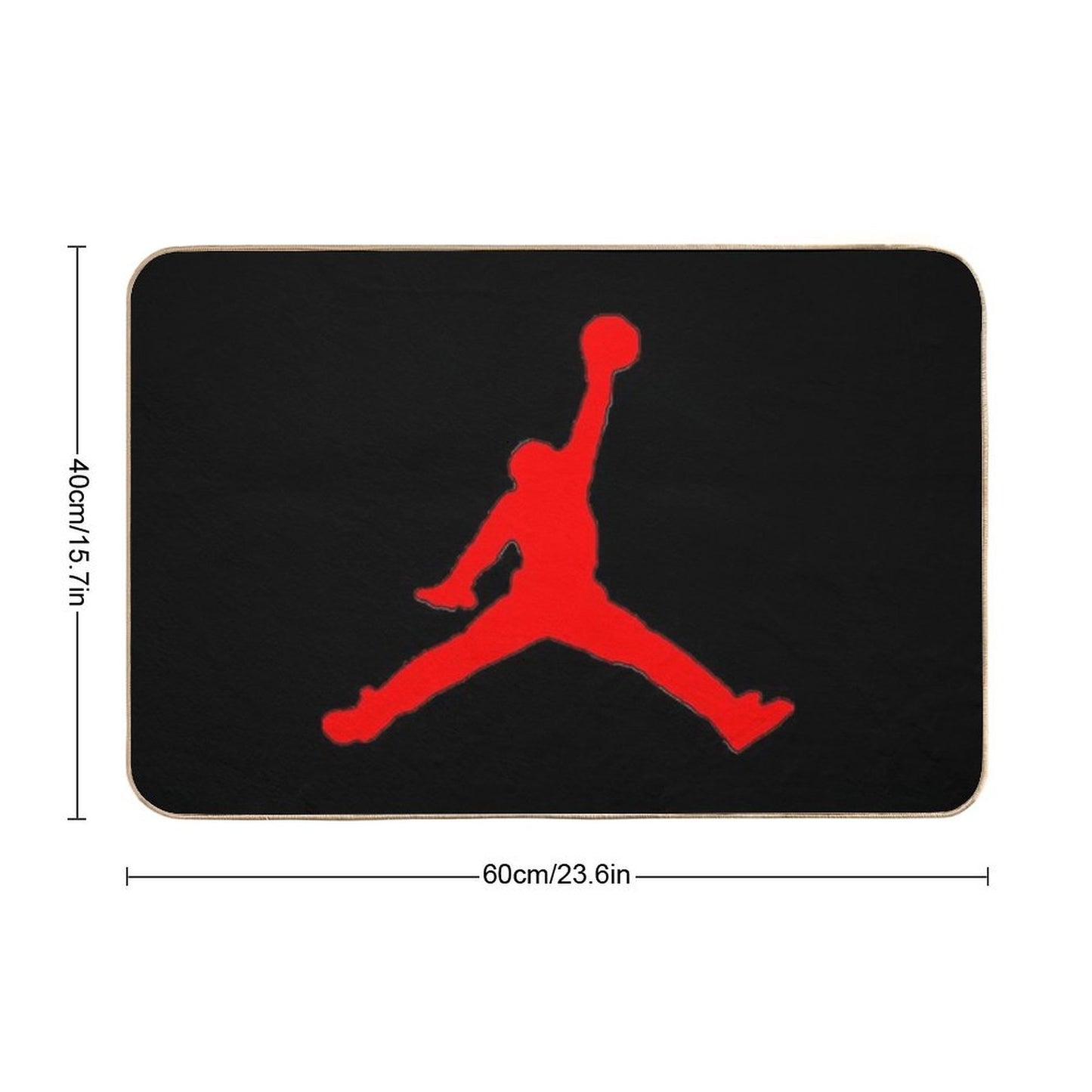 Jordan Silhouette Dunk Red Summer Vibe Bath Mat