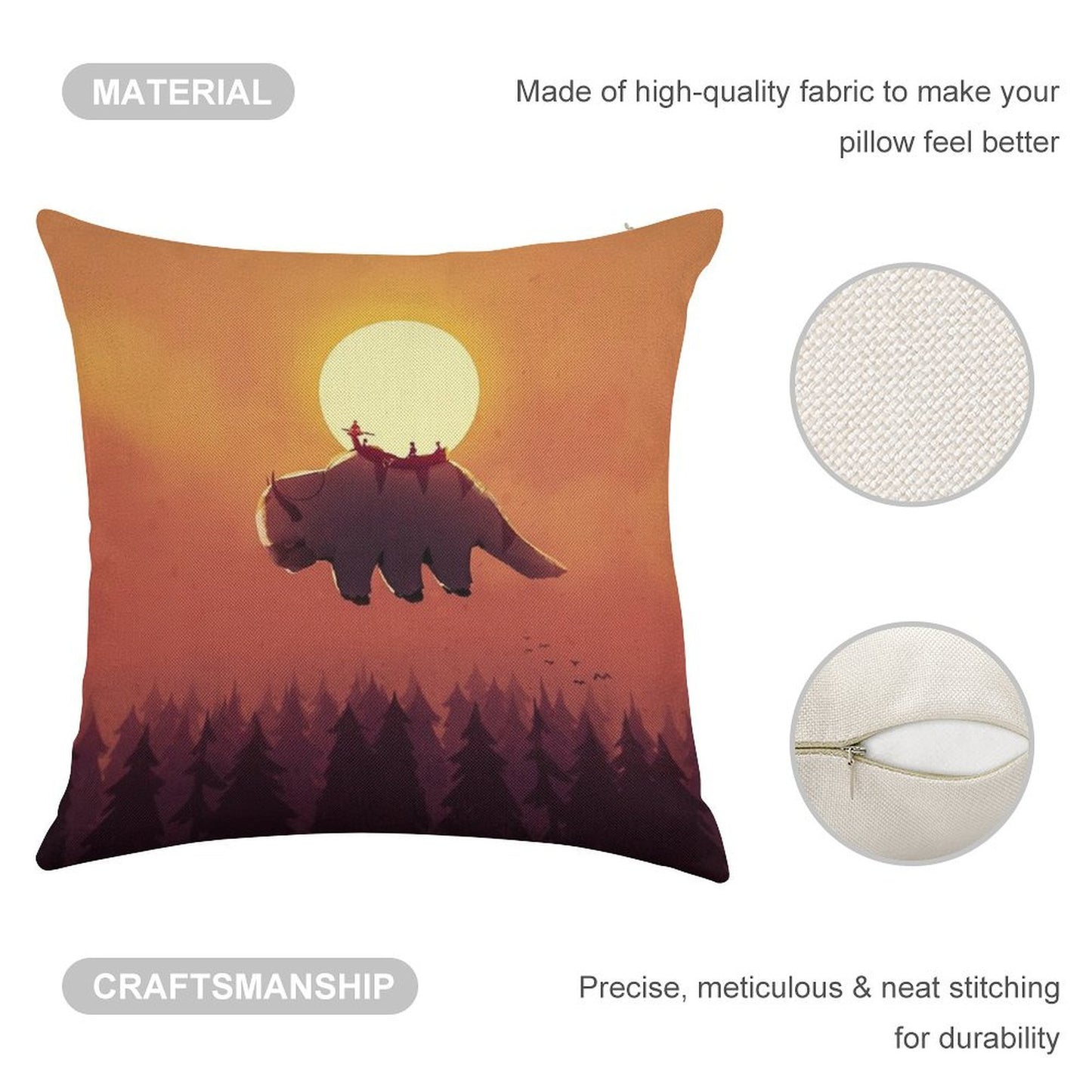The End of All Things Linen Throw Pillow Cover