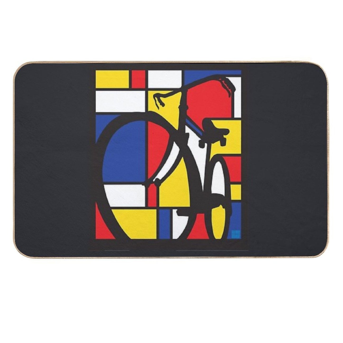 Mondrian Bicycle Art Versatile Bath Mat
