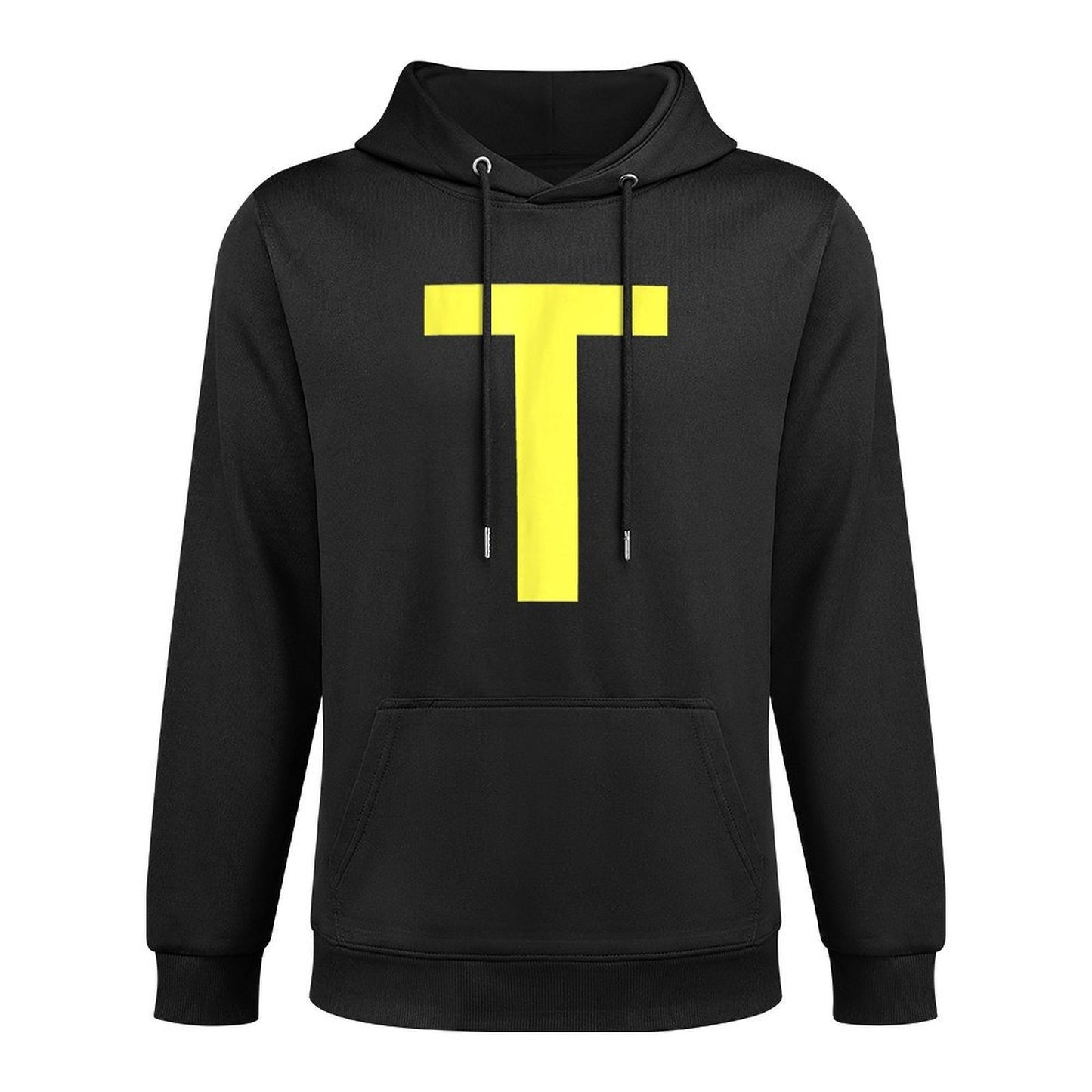 Letter T in Yellow on Green Costume Halloween Party Customizable Surface Hoodie