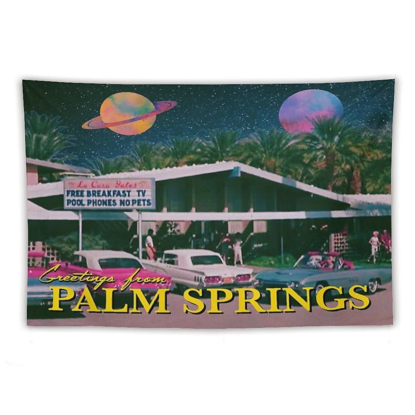 Greetings from Palm Springs Tapestry