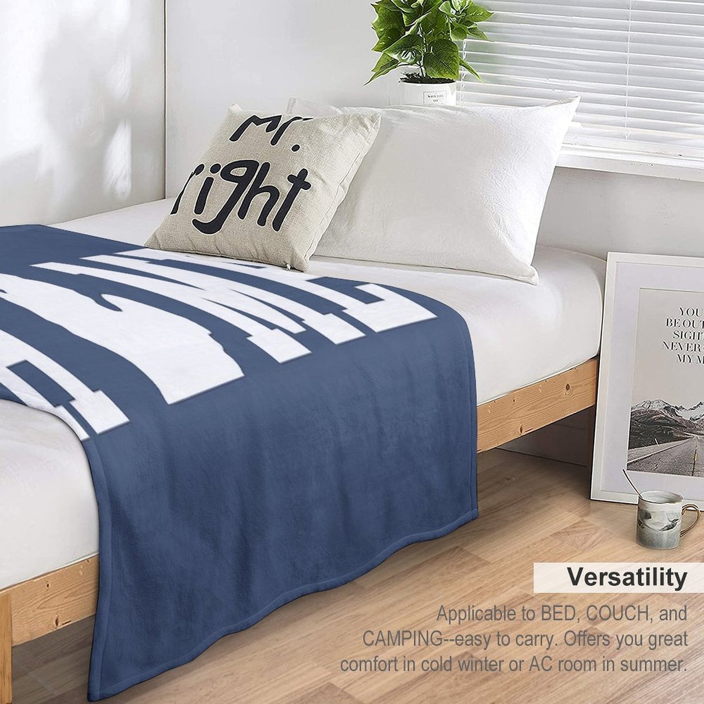 Michigan Is Home - All White Throw Blanket