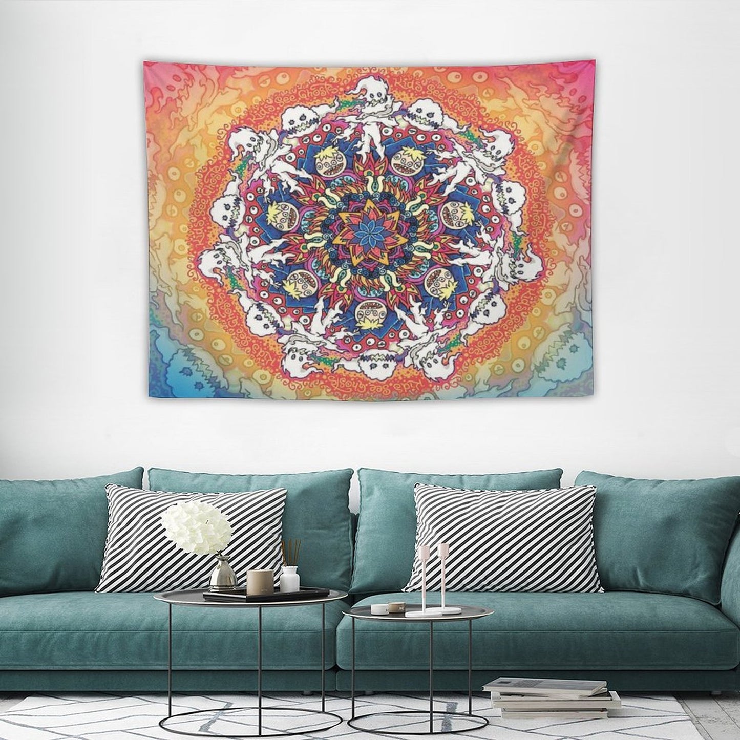 Kids See Ghosts Mandala Tapestry