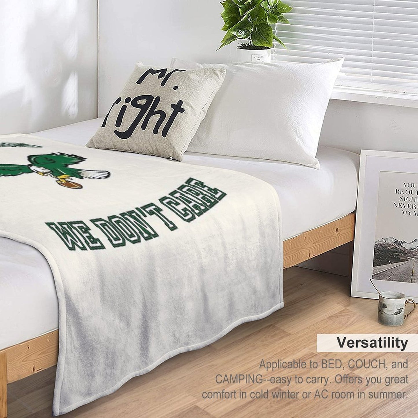 Philadelphia Eagles Noone Likes Us We Don't Care Throw Blanket