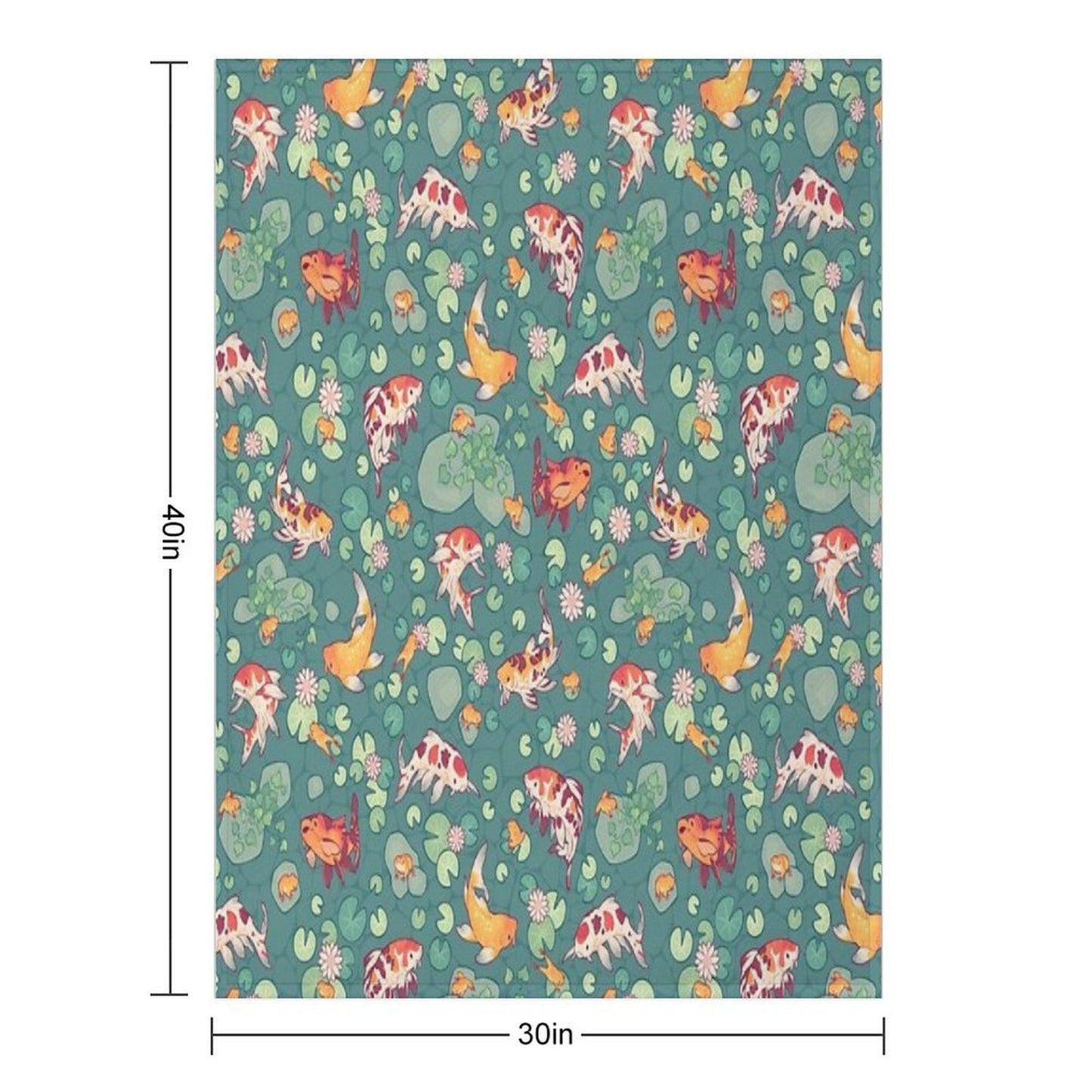 Koi Pond Throw Blanket