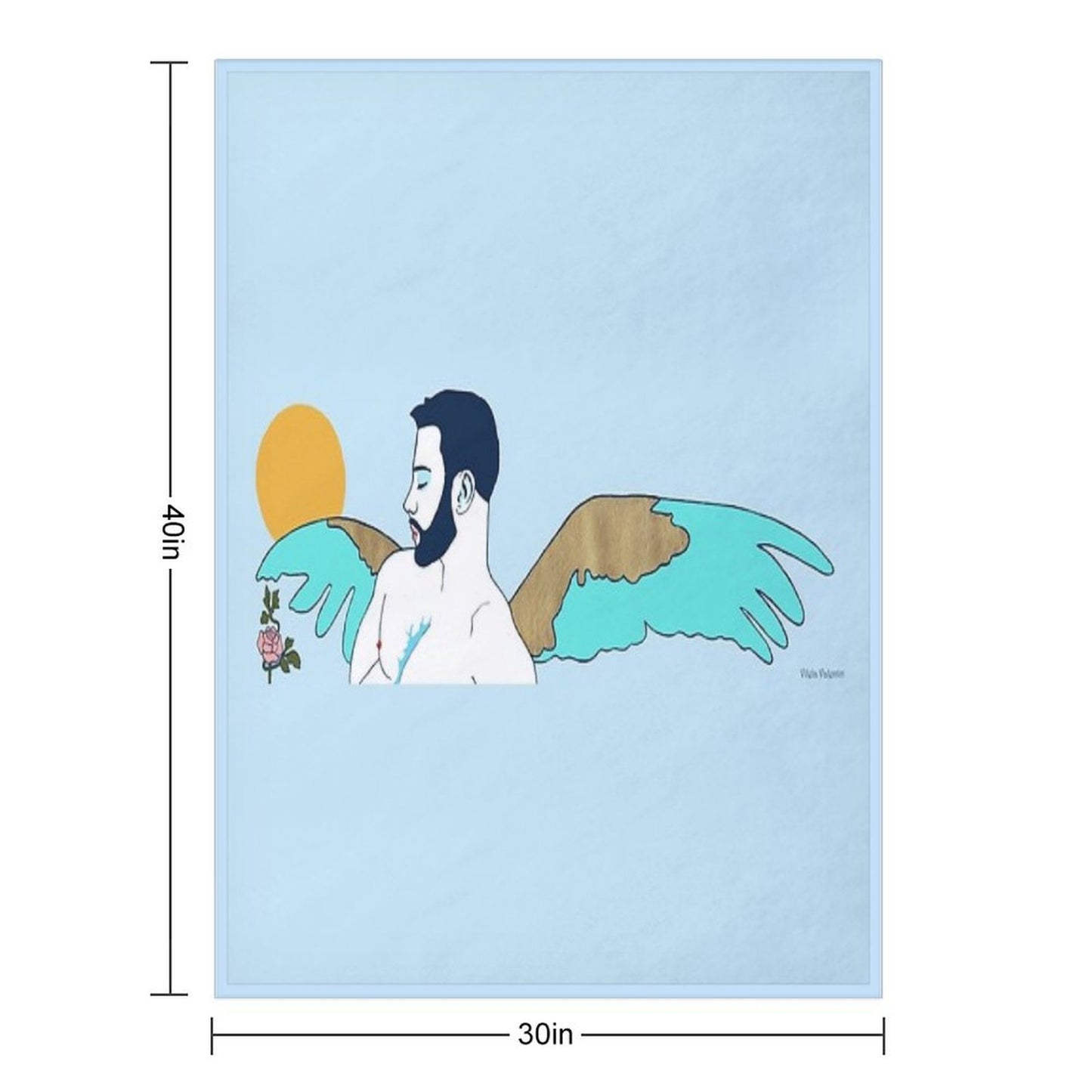 The Lonely Rose Throw Blanket