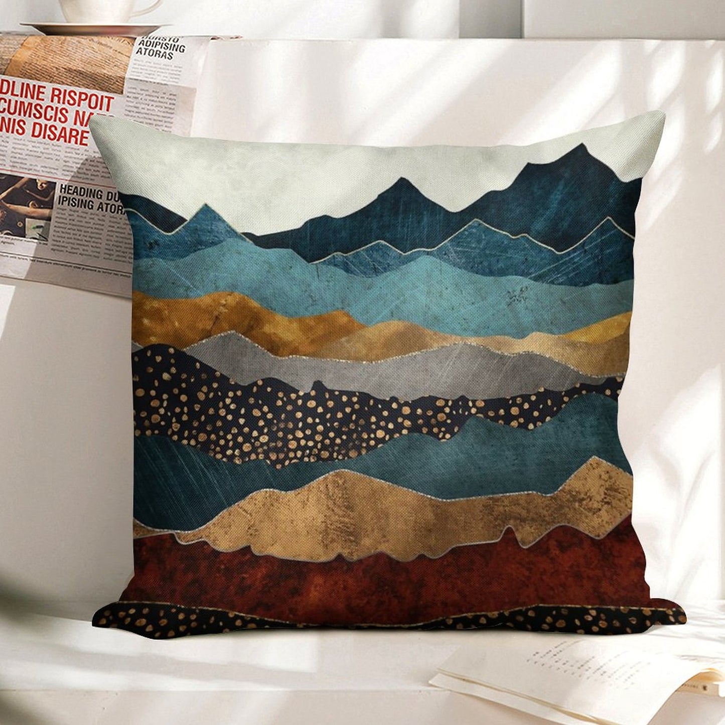 Amber Dusk Linen Throw Pillow Cover
