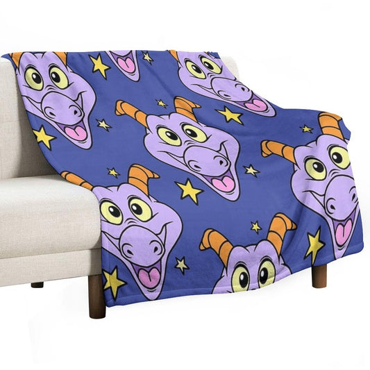 Figment with Stars Throw Blanket
