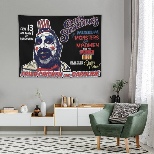Captain Spaulding's Museum of Monsters And Madmen Tapestry