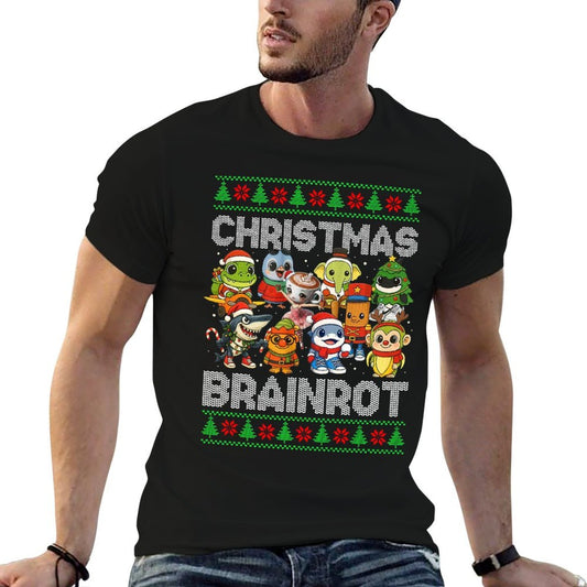 Funny Christmas Italian Brain Rot Italian Brainrot Boy Kids Summer-ready Fabric T-Shirt