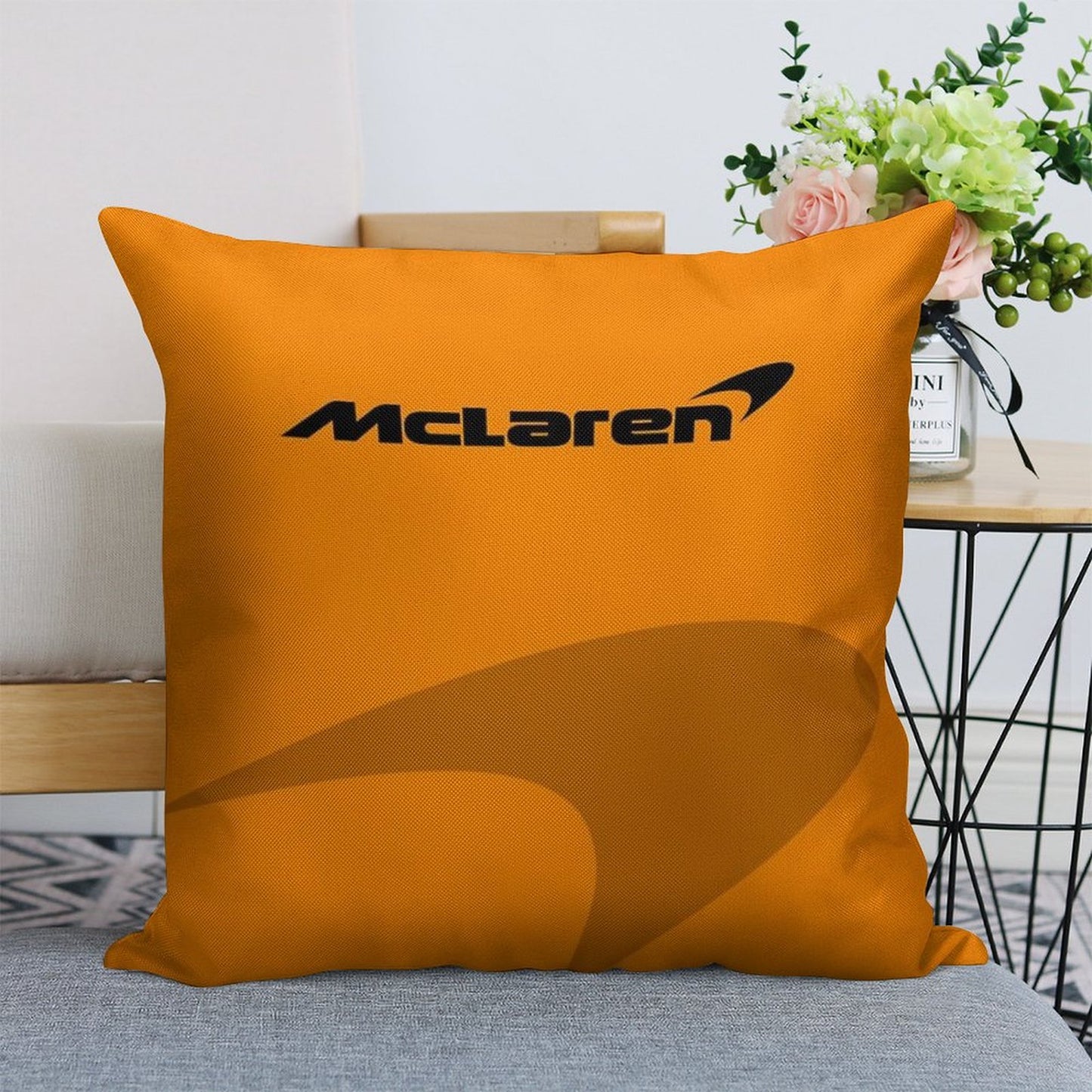 Minimalistic Mclaren Formula 1 Team Inspired Iphone Cover And Samsung Mobile Case Best Gift for F1 Fans Linen Throw Pillow Cover