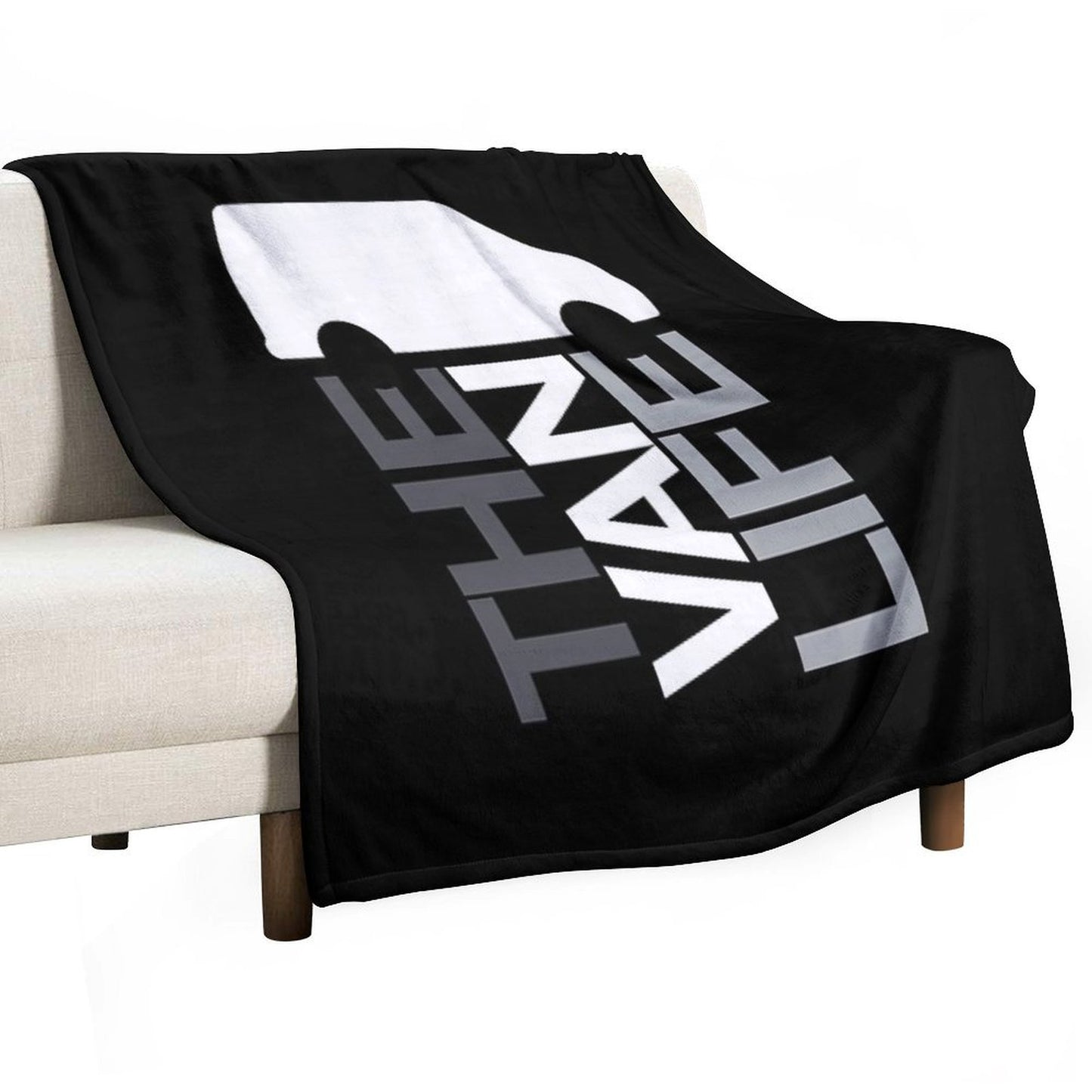 The Van Life Logo Greyscale Throw Blanket