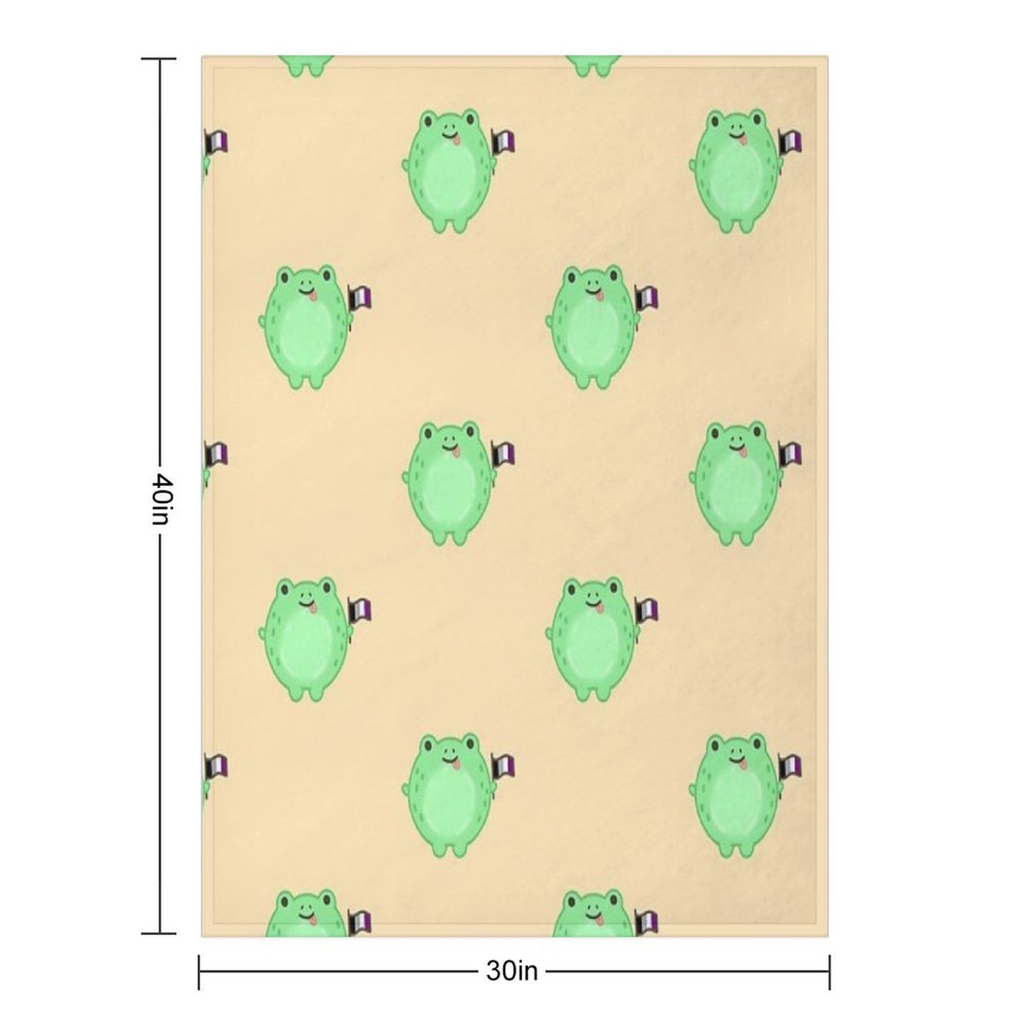 Asexual Pride Frog Throw Blanket