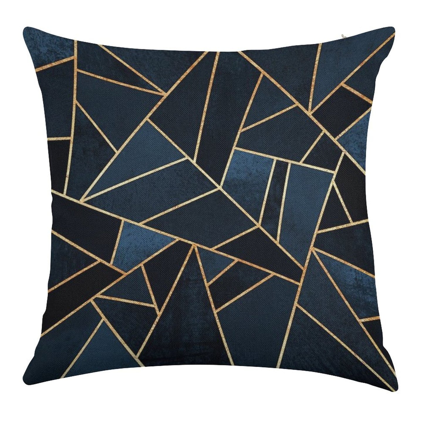 Navy Stone Linen Throw Pillow Cover