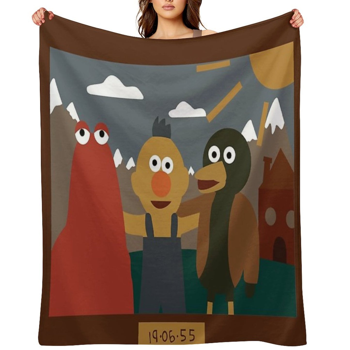 Don't Hug Me I'm Scared Minimalist Throw Blanket