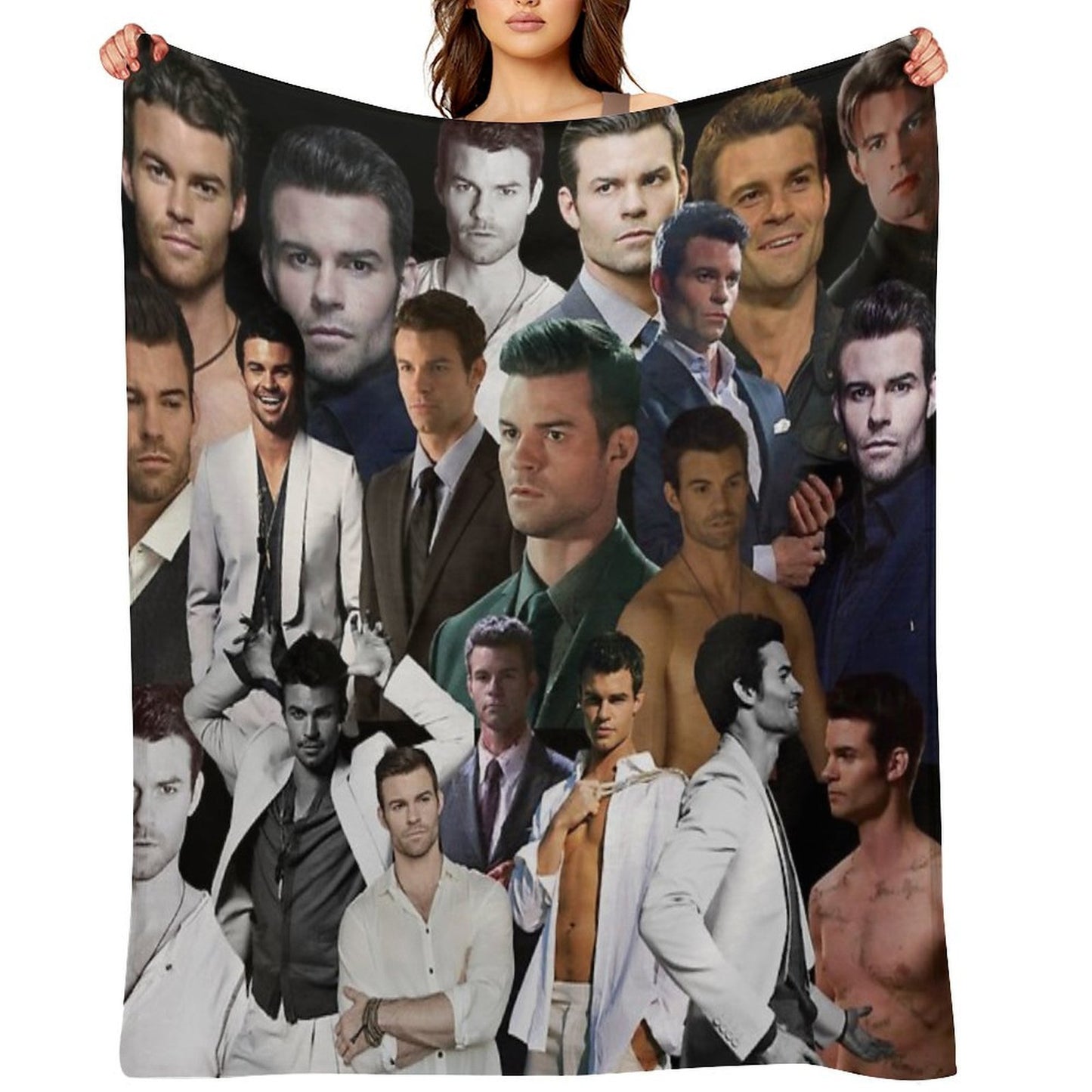 Daniel Gillies - Elijah Mikaelson Photo Collage Throw Blanket