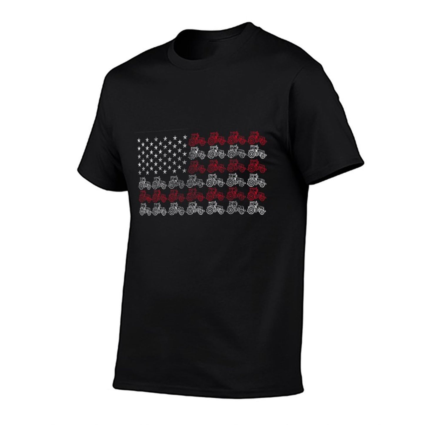 Proud Patriotic Freedom Designs Tractor American Flag Farmer - Unisex-AdultsKids, Black,, Small T-Shirt