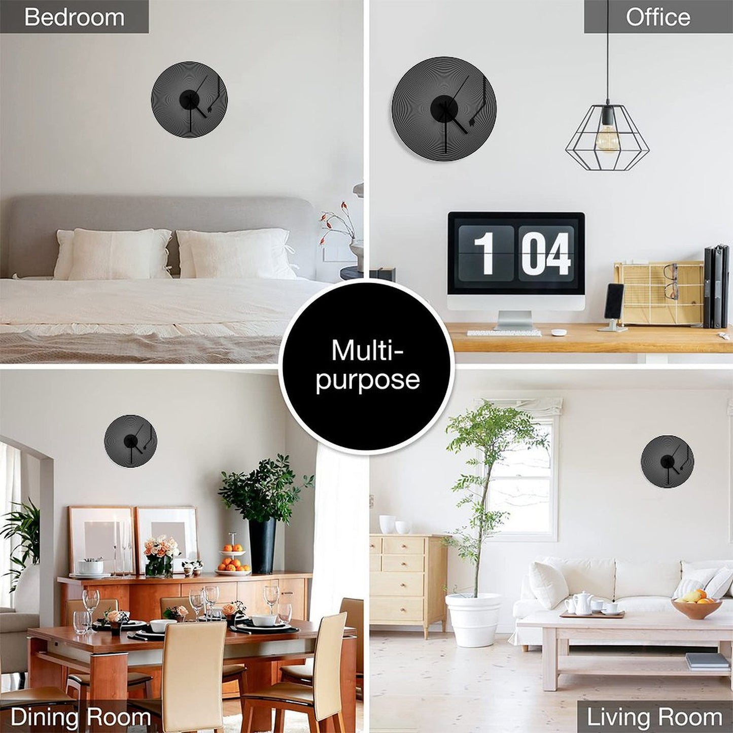 Vinyl Records Collector Gift Idea Turntable Wall Clock