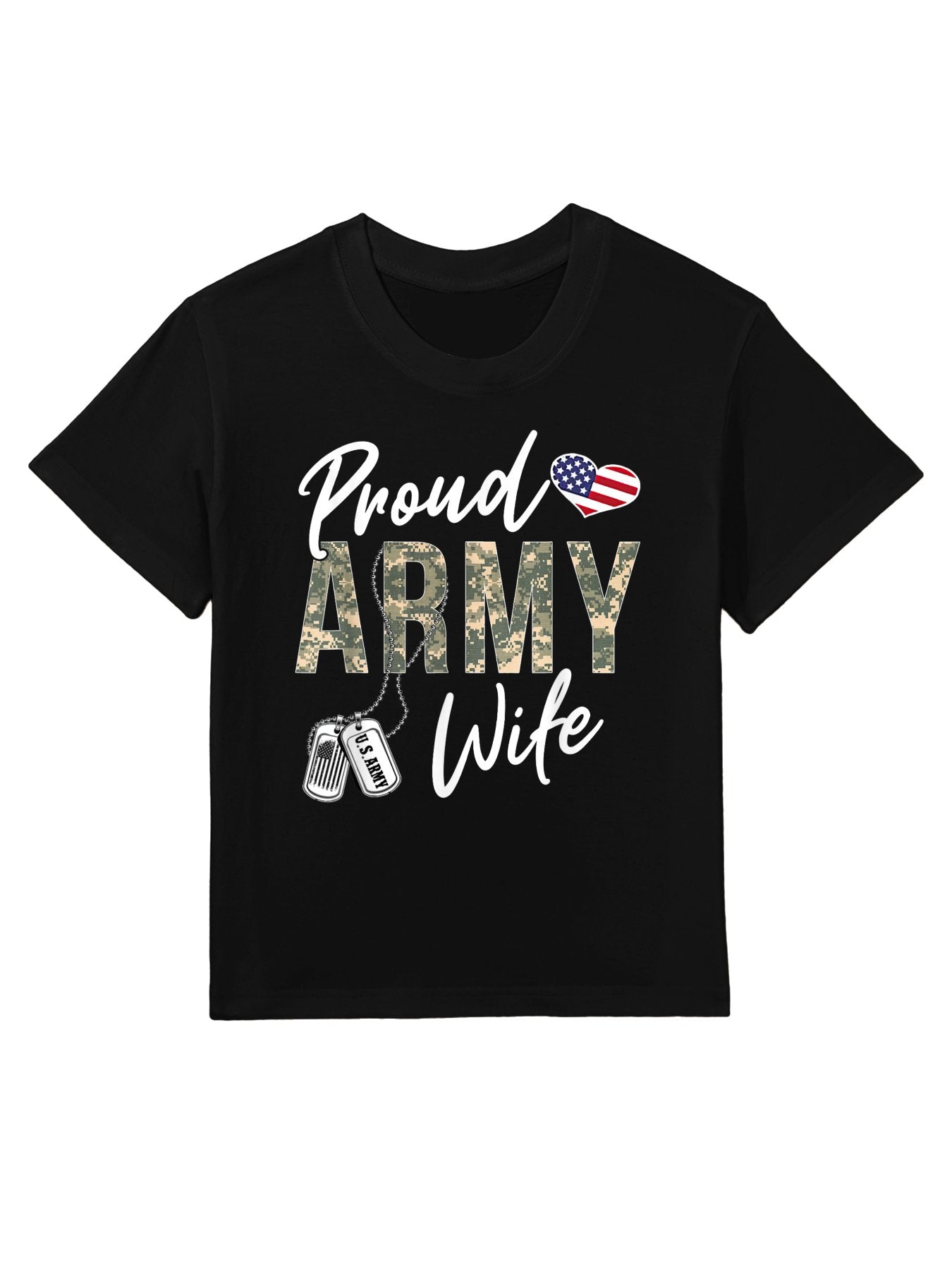 Proud Army Wife Army Graduation Wife US Army Wife Gifts Kids T-Shirt