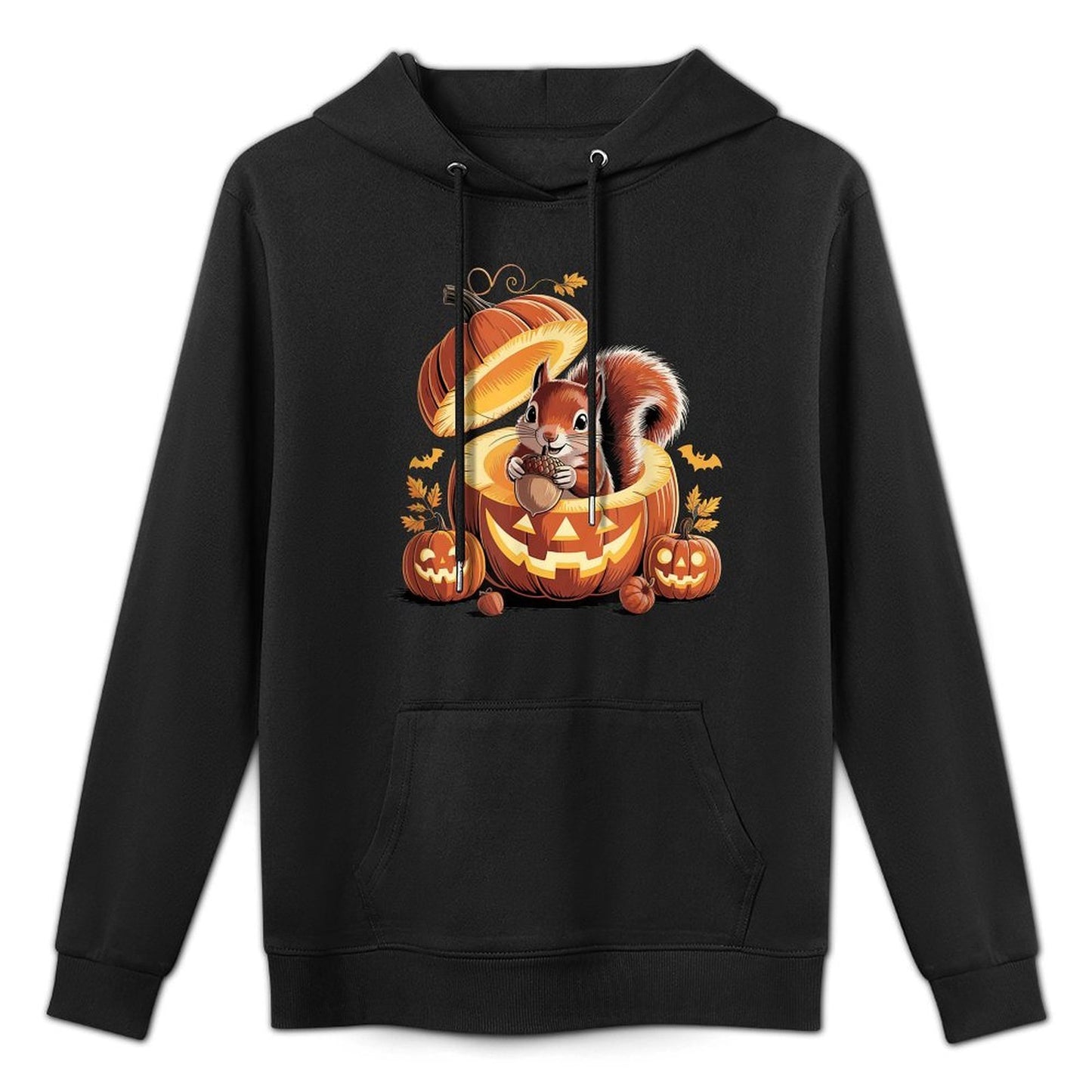 Halloween Squirrel Pumpkin Squirrels Cotton-Polyester Blend Hoodie