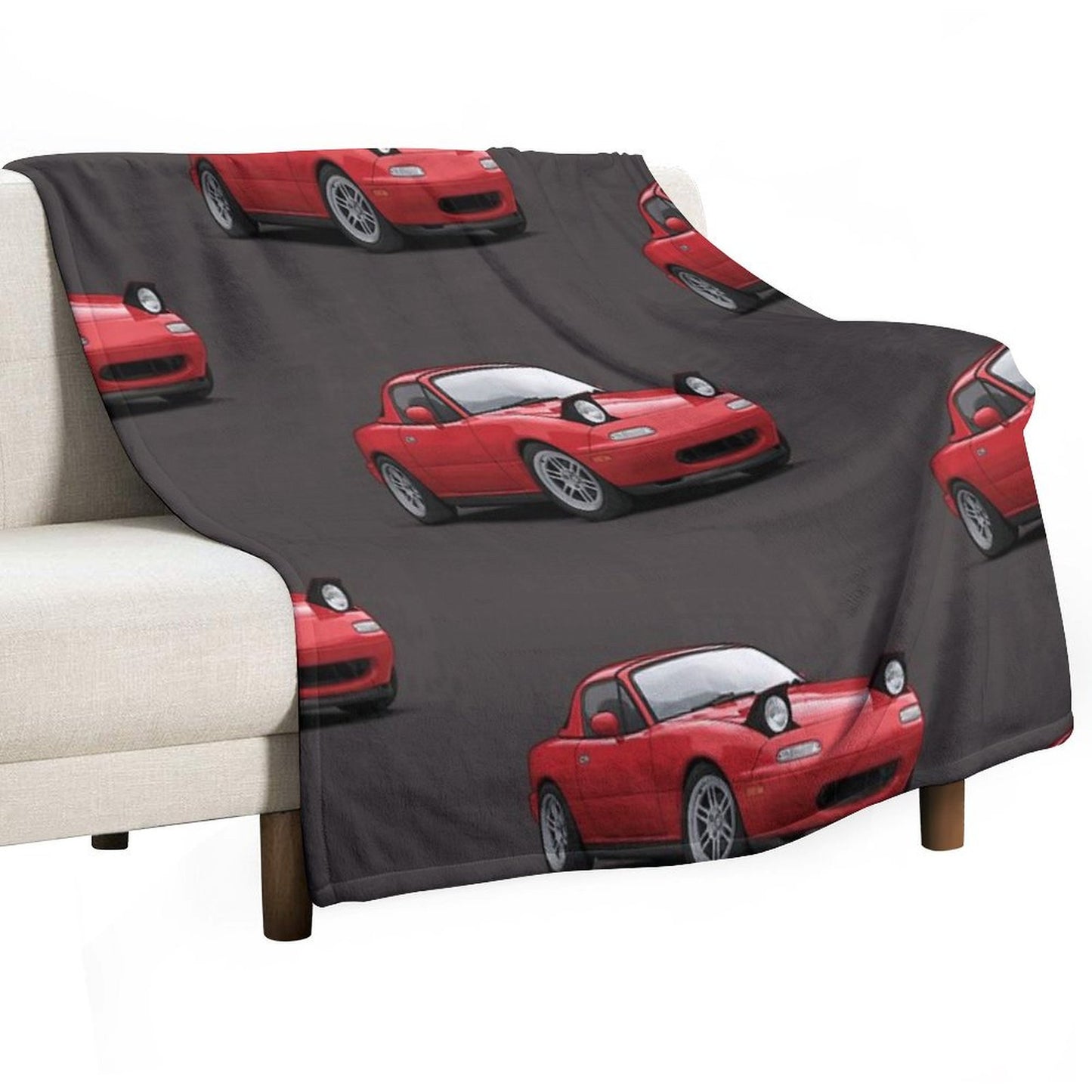 Mx5 Miata NA MK1 Illustration Throw Blanket