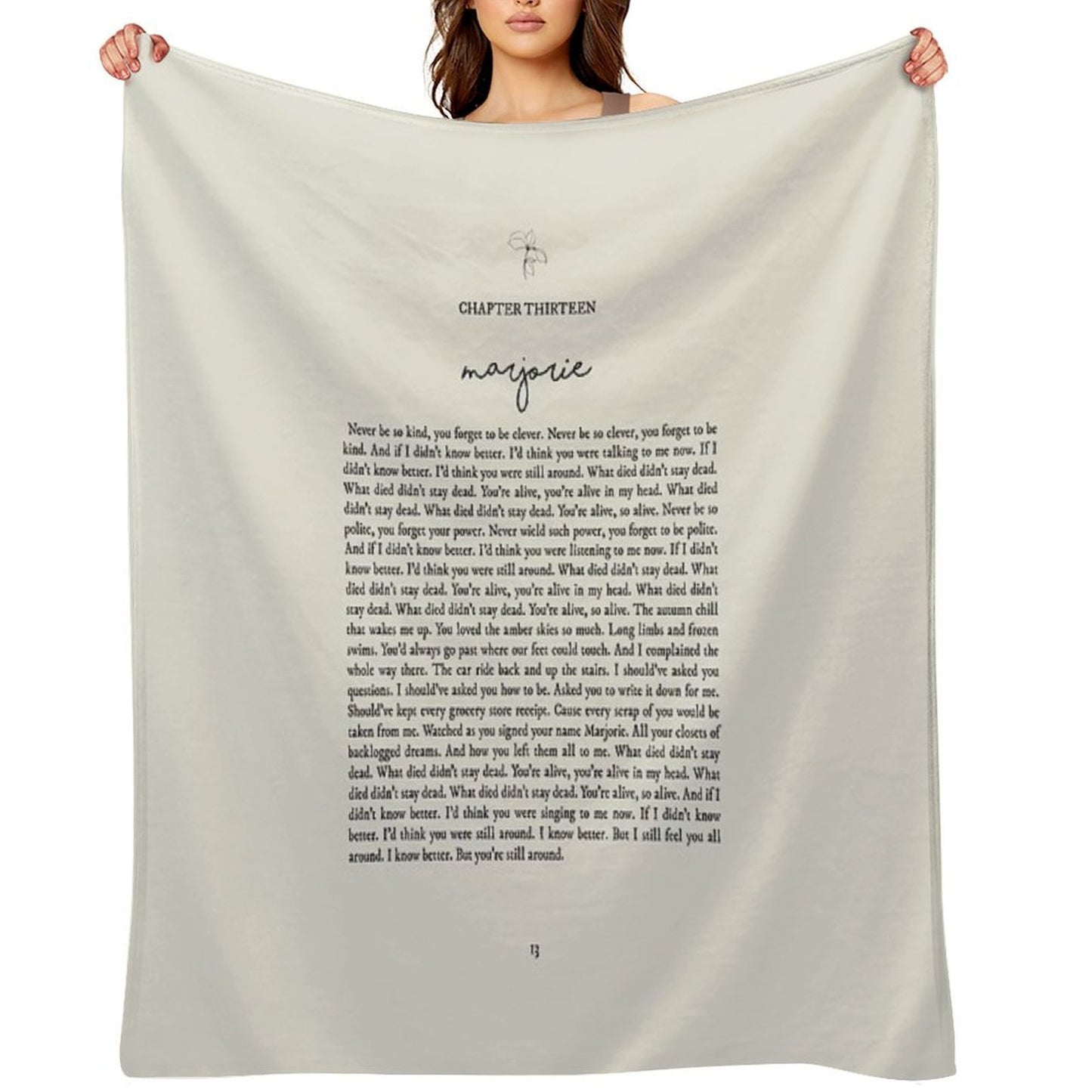 Marjorie Lyrics Throw Blanket