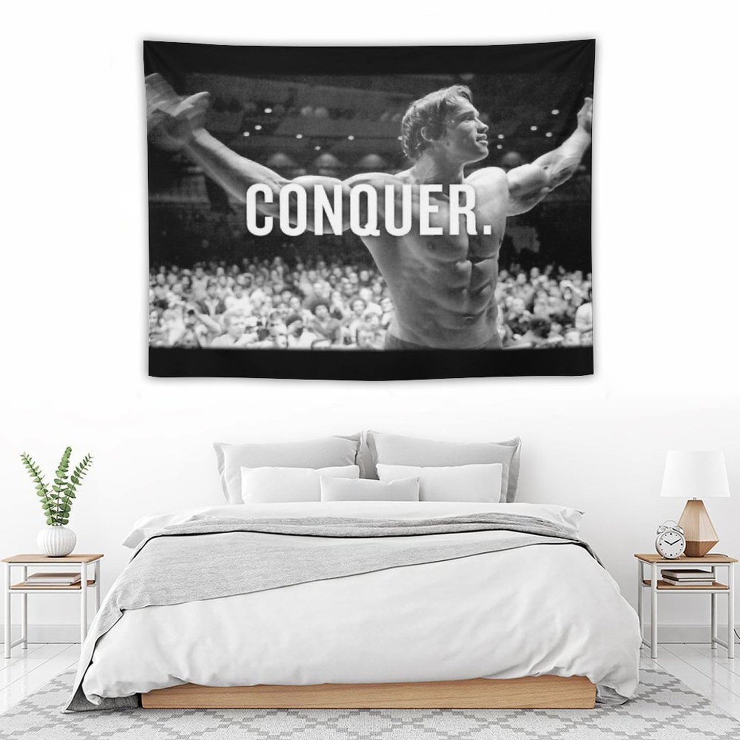Arnold Schwarzenegger Conquer Tapestry