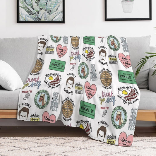 Parks And Recreation TV Show Art Throw Blanket