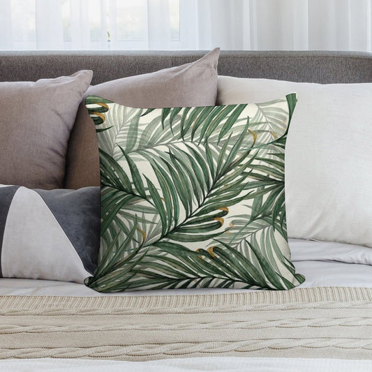 Palm Leaves Soft Home Decor Throw Pillow