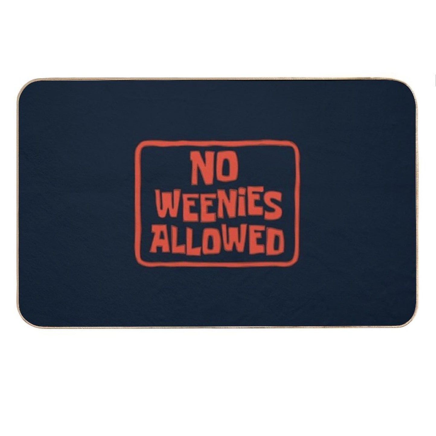 No Weenies Allowed Spongebob Bath Mat