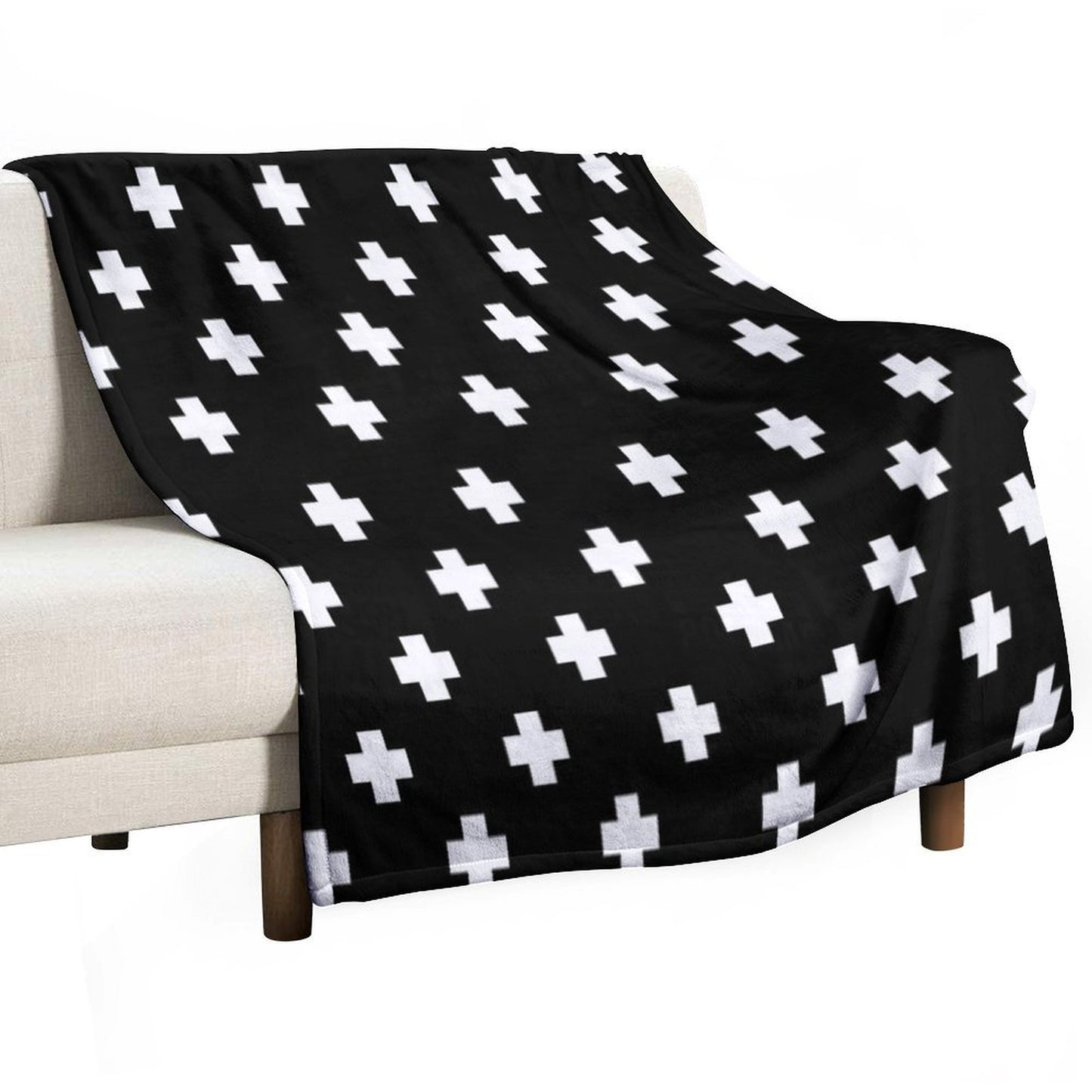 Swiss Cross Pattern Throw Blanket