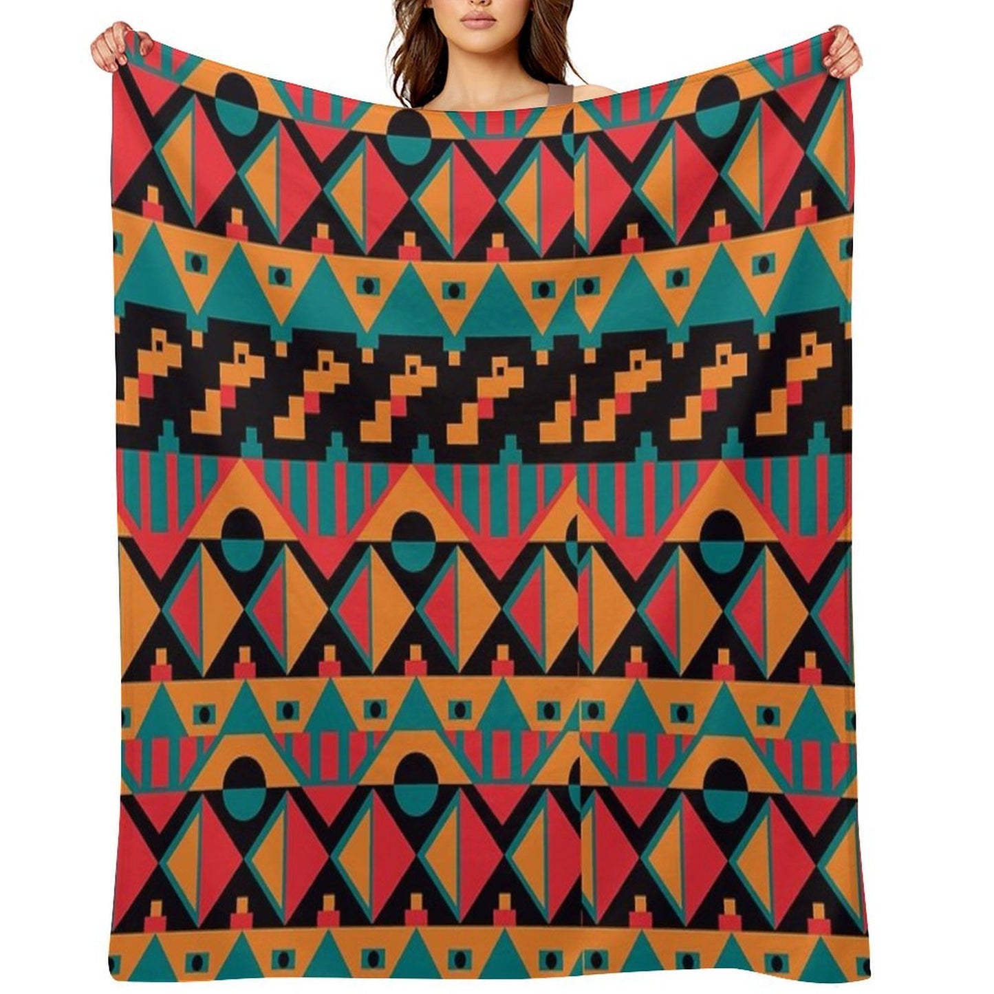 African Tribal Seamless Throw Blanket