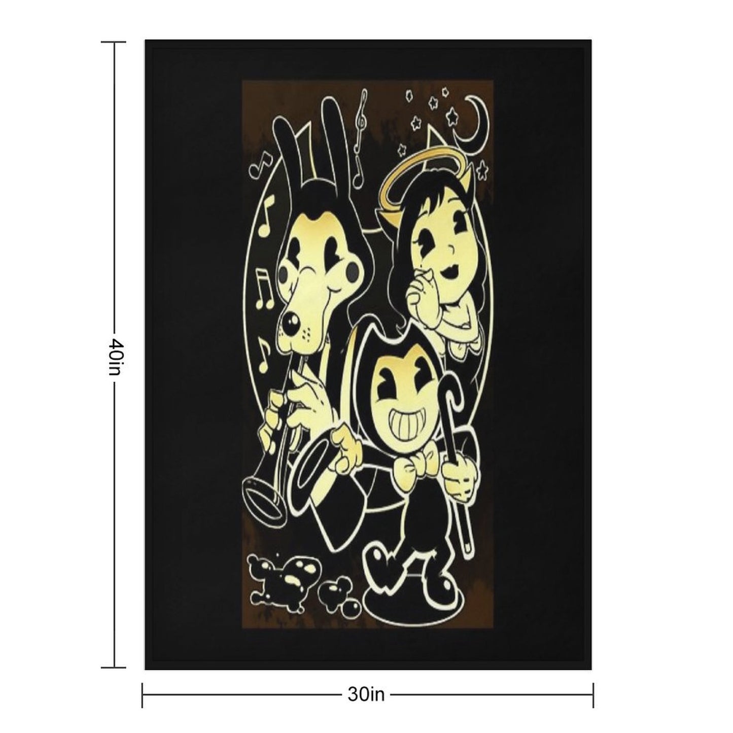 Bendy Boris And Alice Throw Blanket