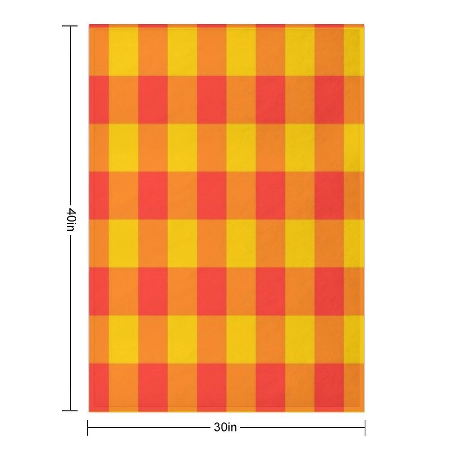 Red And Yellow Checkered Pattern Throw Blanket