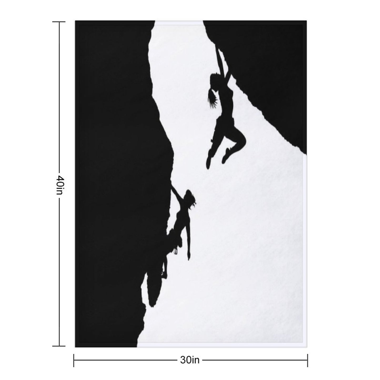 Women Rock Climbing Throw Blanket