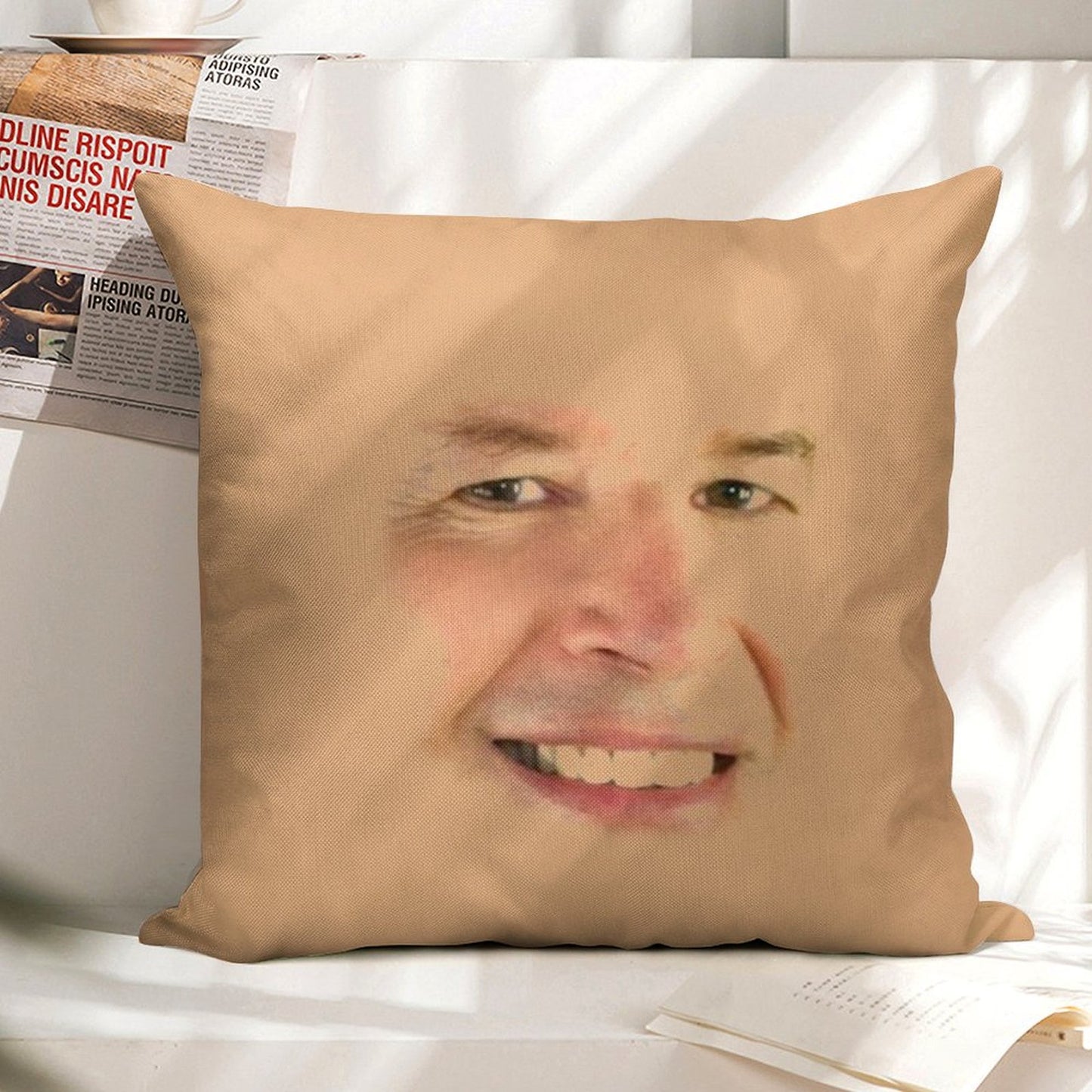 Neil Breen Linen Throw Pillow Cover