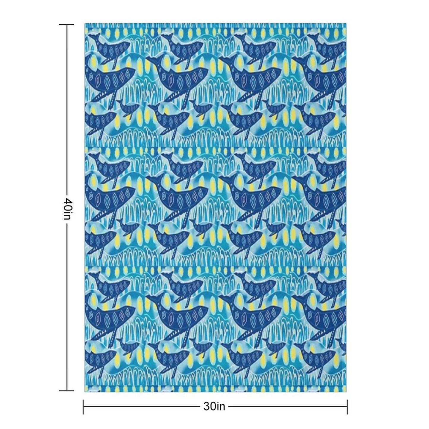 ' Gawura 'Whale Dreaming Throw Blanket