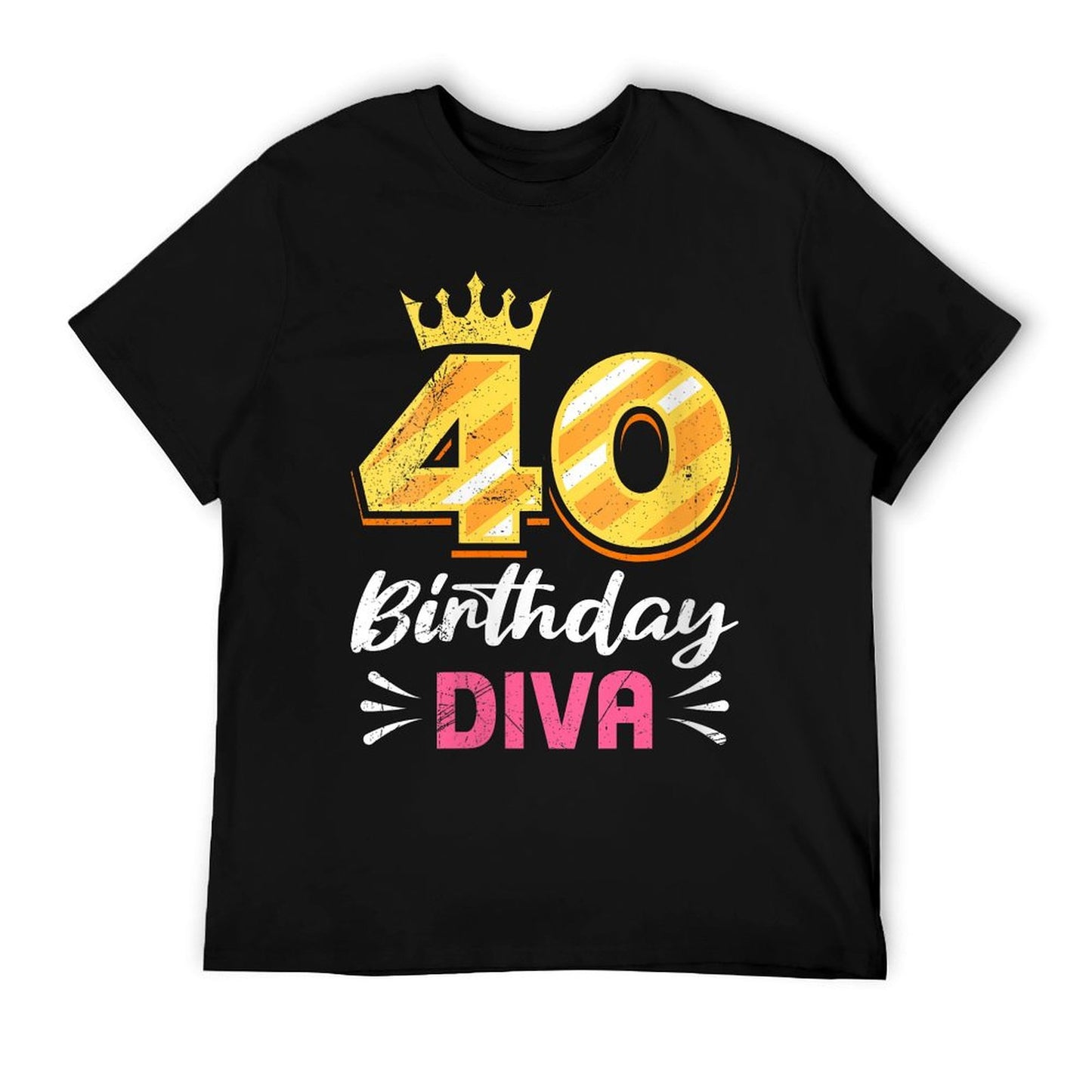 Womens 40th Birthday 40 BIRTHDAY DIVA 40 Years Women Slim-fit Cut T-Shirt