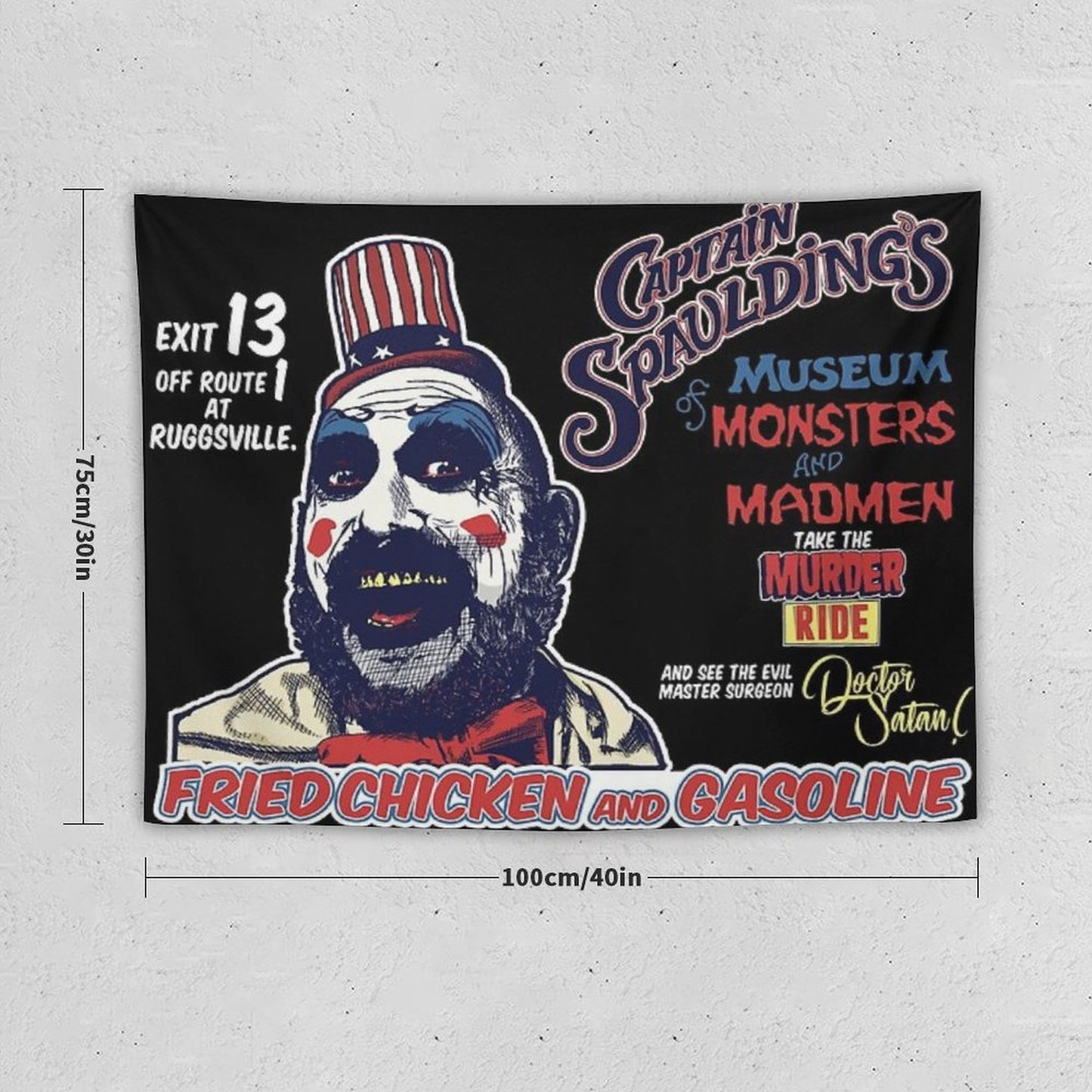 Captain Spaulding's Museum of Monsters And Madmen Tapestry