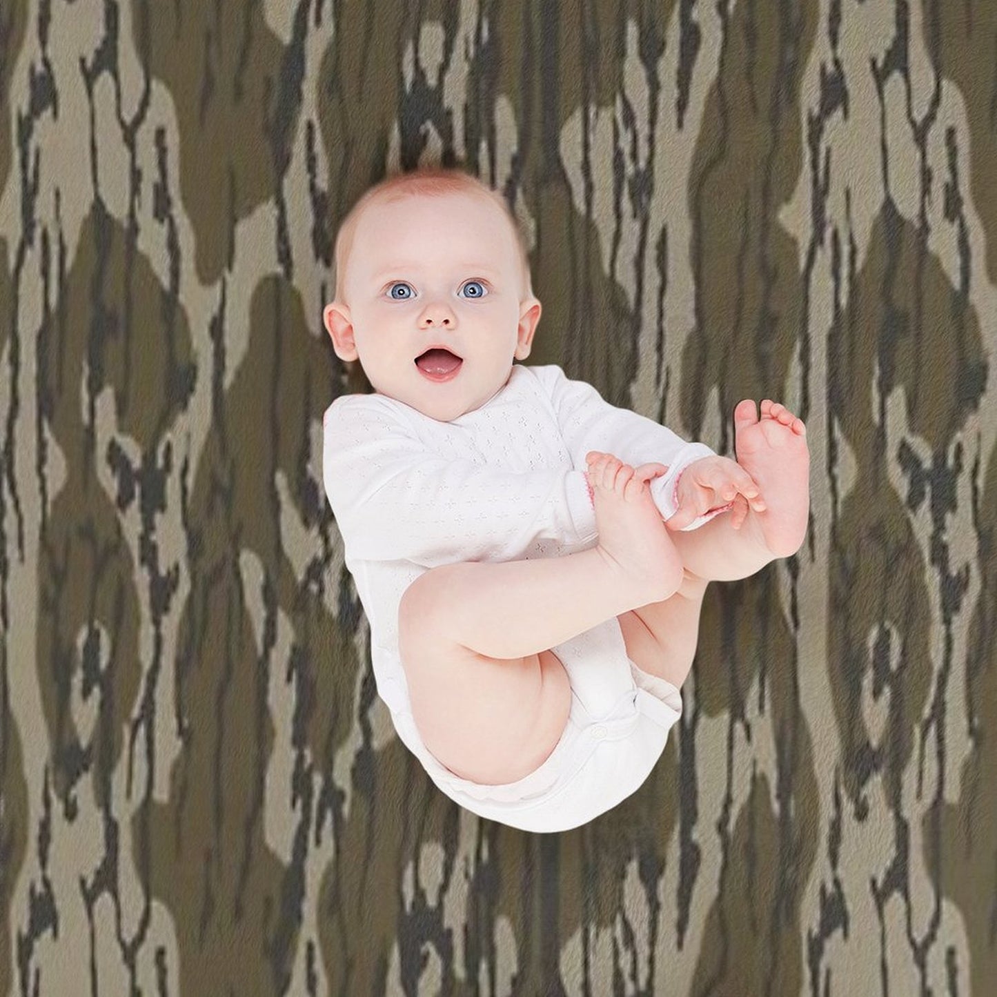 Everything Bottom Lands Camo Throw Blanket