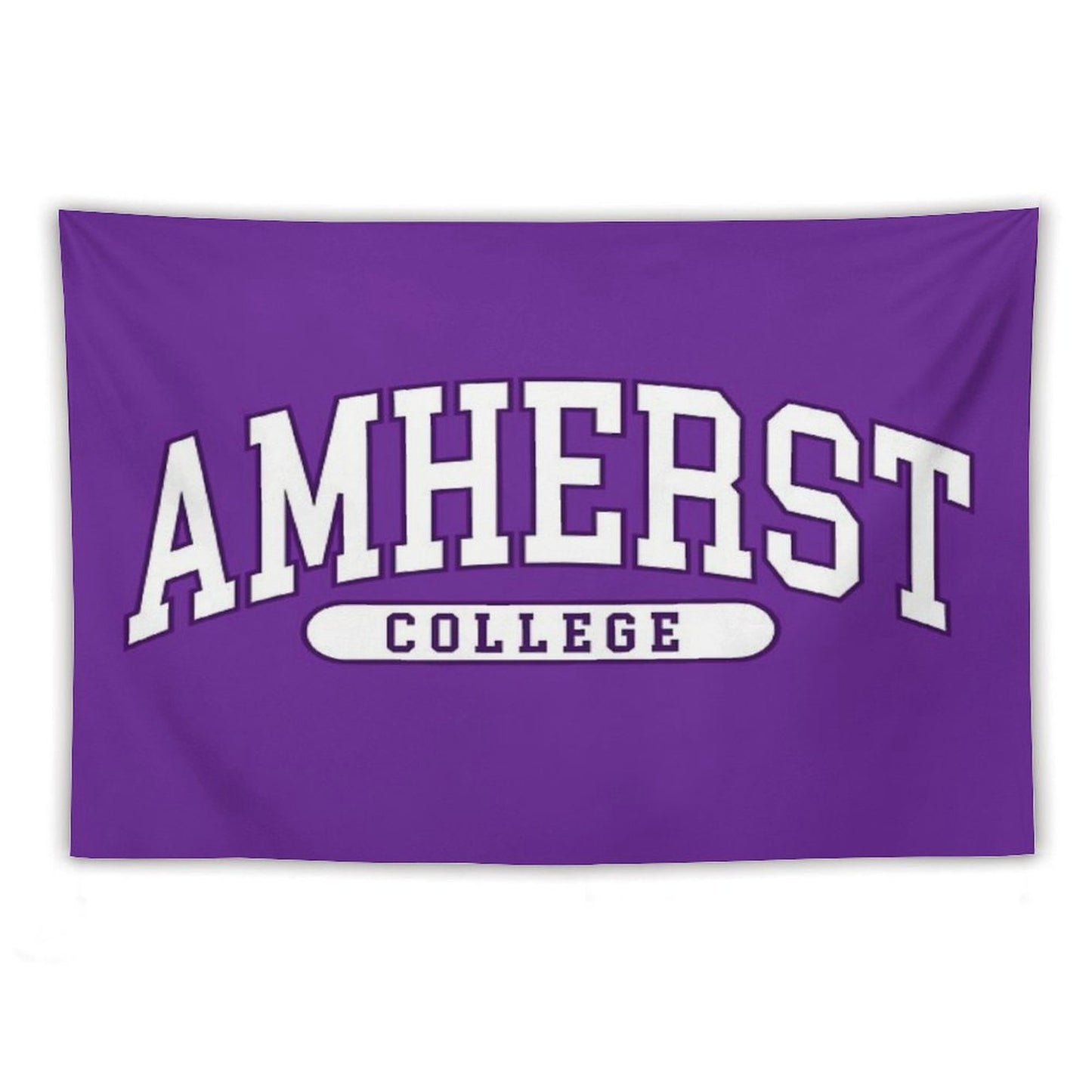 Amherst - College Font Curved Tapestry