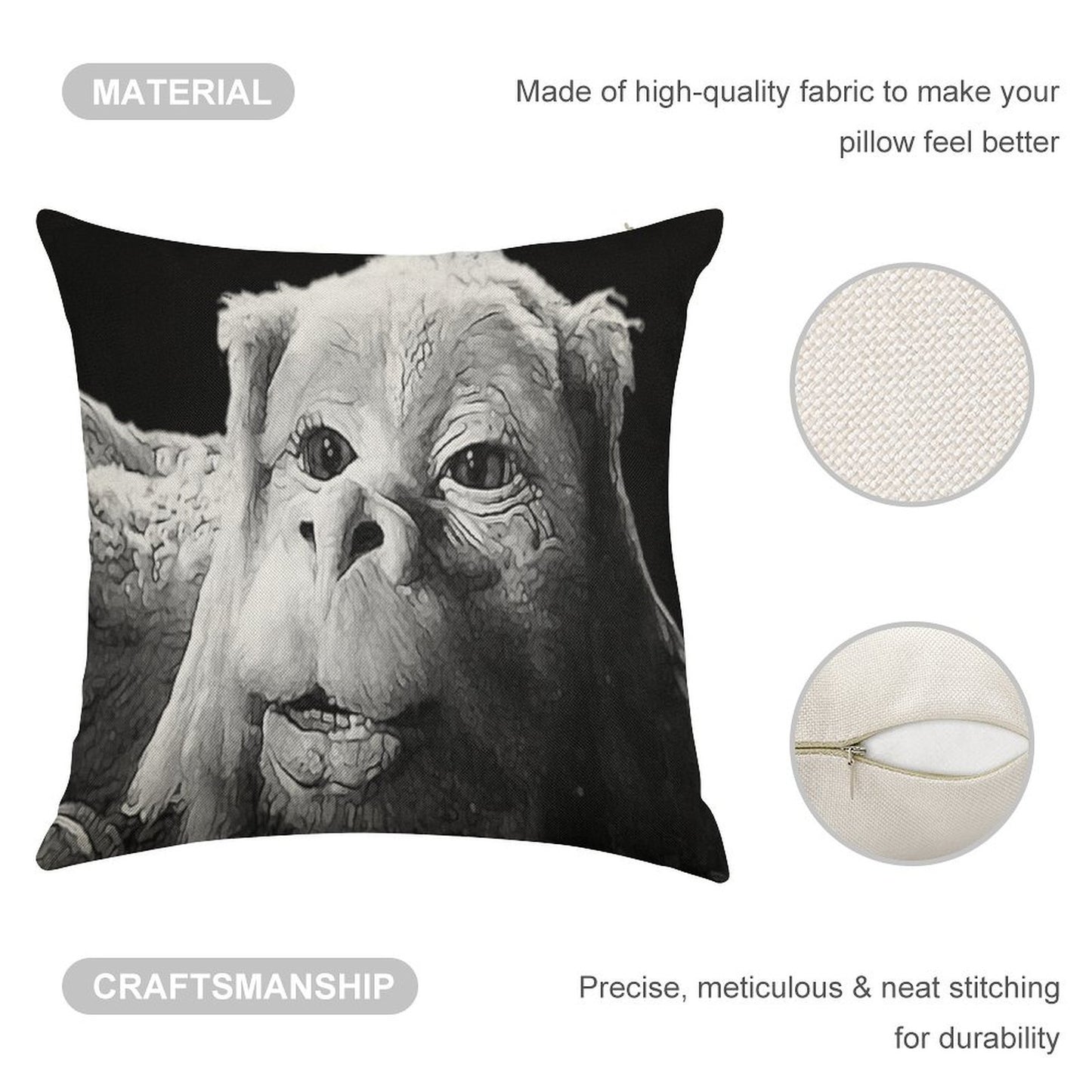 Falkor The Luck Dragon From The Neverending Story Design Linen Throw Pillow Cover