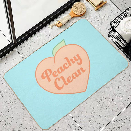 Peachy Clean Heart Bath Mat
