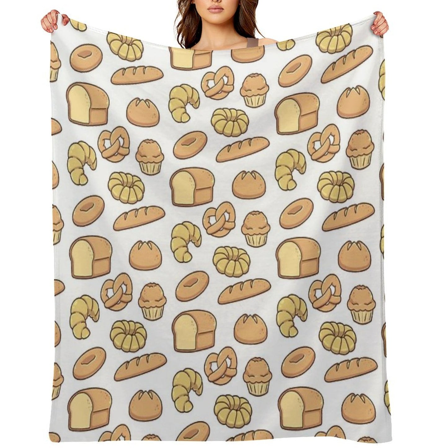 All Types of Bread Pattern Throw Blanket