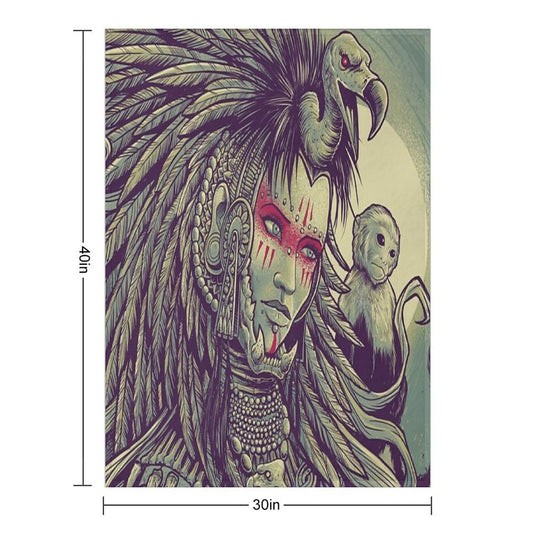 Vulture Queen Throw Blanket