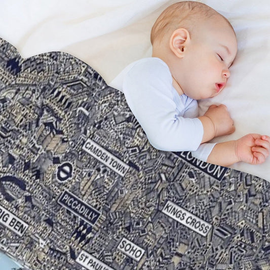 London Map Poster Throw Blanket